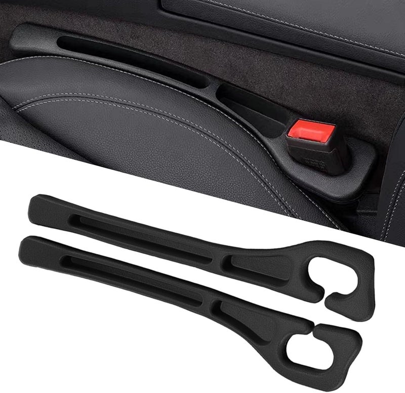 Tesdluy Car Seat Gap Filler Set of 2, Multifunctional Seat Side Gap Seam Filler Organizer with Phone Holder, Universal Fit Fill The Gap Between Seat & Console for Car, SUV, Truck - Image 1